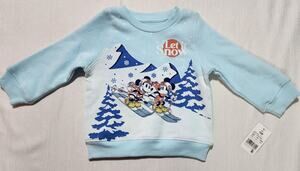Mickey mouse and minnie ''let it snow'' 18M sweatshirt